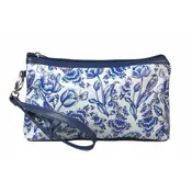 Typisch Hollands Toilettas met rits en draaglus - Delfts Blauw