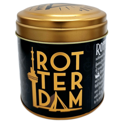 Typisch Hollands Blik stroopwafels Rotterdam zwart/goud