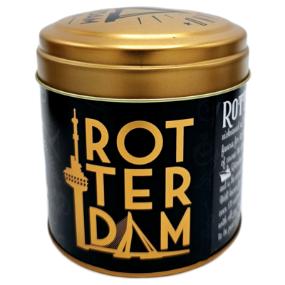 Typisch Hollands Stroopwafels aus Blech Rotterdam schwarz/gold