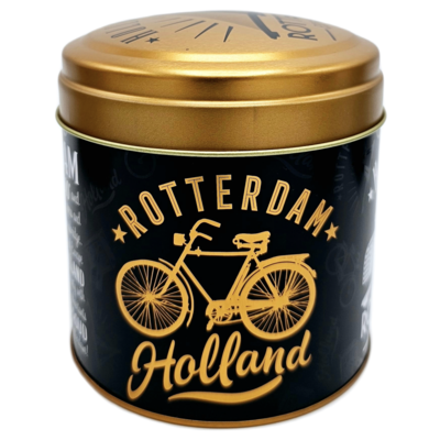 Typisch Hollands Stroopwafels aus Blech Rotterdam schwarz/gold