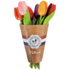 Typisch Hollands Holztulpen (20 cm) in einem gemischten Strauß. – Bunte Farben