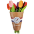 Typisch Hollands Houten Tulpen (20cm)in MIX boeket.  - Bonte kleuren