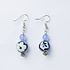 Heinen Delfts blauw Ohrringe mit Delfter-Blau-Blume und blauer Pille
