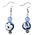 Heinen Delfts blauw Ohrringe mit Delfter-Blau-Blume und blauer Pille