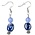 Heinen Delfts blauw Delfter blaue Ohrringe mit Tulpenperle und blauer Pille