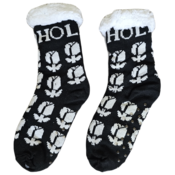 TTD Gifts Fleece Comfortsokken - Holland tulpen -Zwart-Wit