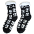 TTD Gifts Fleece Comfortsokken - Holland tulpen -Zwart-Wit