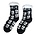 Holland sokken Fleece Comfort Socks - Holland Tulips -Black-White