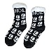 Holland sokken Fleece Comfort Socks - Holland Tulips -Black-White