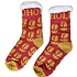 Holland sokken Fleece Comfort Socks - Holland tulips Red-Ochre