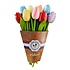 Typisch Hollands Houten Tulpen (20cm)in MIX boeket.  - Pastel kleuren