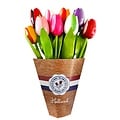 TTD Gifts Holztulpen (20 cm) in einem gemischten Strauß. – Bunte Farben