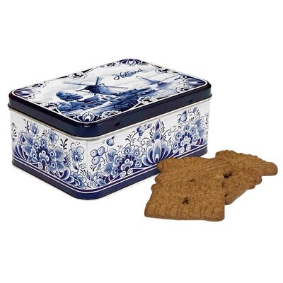 Typisch Hollands Tin speculaas rectangular Delft blue