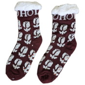 TTD Gifts Fleece-Komfortsocken – Holland-Tulpen – Bordeaux