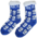 Holland sokken Fleece-Komfortsocken – Holland-Tulpen – Blau-Weiß