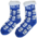 TTD Gifts Fleece Comfortsokken - Holland tulpen - Blauw-Wit