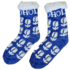 TTD Gifts Fleece Comfort Socks - Holland tulips - Blue-White