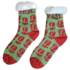 TTD Gifts Fleece-Komfortsocken – Holland-Tulpen – Grün-Rot