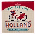 Typisch Hollands Onderzetter - Fiets - Vintage - Holland