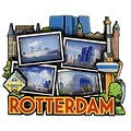 Typisch Hollands Magnet MDF Rotterdam 'Photo collage'