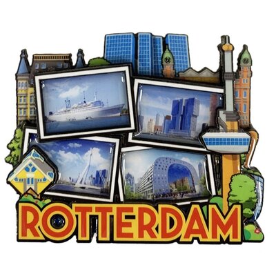 Typisch Hollands Magneet MDF Rotterdam 'Foto collage"