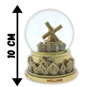 Typisch Hollands Wasserkugel Dorfszene Holland 10 cm gold