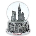 Typisch Hollands Wasserkugel Stadtszene Amsterdam 10cm Silber