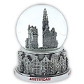 Typisch Hollands Waterbol stadstafereel Amsterdam 10cm zilver