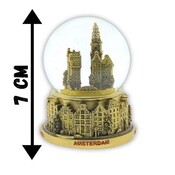 Typisch Hollands Wasserkugel Stadtszene Amsterdam 7cm gold