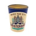 Typisch Hollands Shot glass Amsterdam enjoy blue