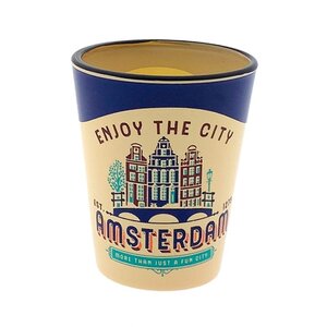 Matix Shot glass Amsterdam enjoy blue