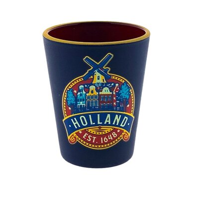 Typisch Hollands Shotglas Holland molen label rond