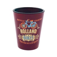 Typisch Hollands Shot glass Holland vintage bicycle red