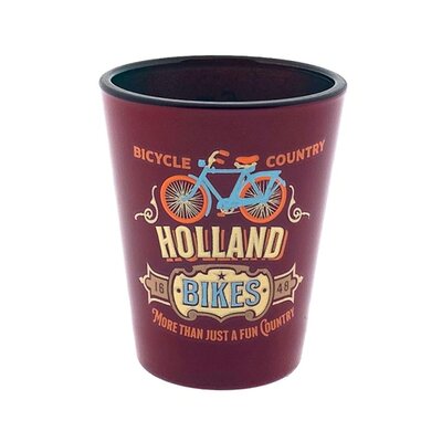 Typisch Hollands Schnapsglas Holland Vintage Fahrrad rot