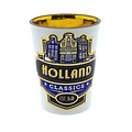 Typisch Hollands Schnapsglas Holland gold/blau