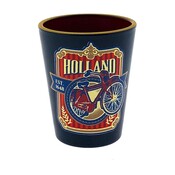 Typisch Hollands Shotglas Holland label blauw