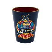 Matix Shot glass Amsterdam mill label round