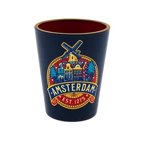Matix Shotglas Amsterdam molen label rond