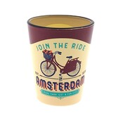 Typisch Hollands Shotglas Amsterdam Join the ride rood