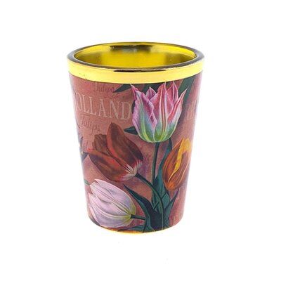 Typisch Hollands Schnapsglas Rosa Tulpen