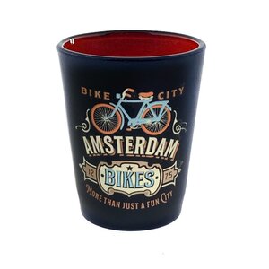 Matix Shot glass Amsterdam vintage bicycle blue