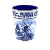 Typisch Hollands Shot glass mill Delft blue Holland