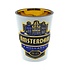 Typisch Hollands Shot glass Amsterdam houses blue / gold