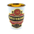 Typisch Hollands Schnapsglas Amsterdam rot/gold