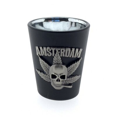 Matix Shot glass black Amsterdam metal skull cigarette