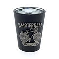 Typisch Hollands Shot glass black Amsterdam metal bicycle