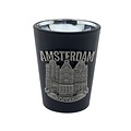 Typisch Hollands Schnapsglas schwarz Amsterdam Metallkanal