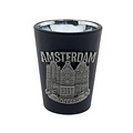 Typisch Hollands Shot glass black Amsterdam metal canal