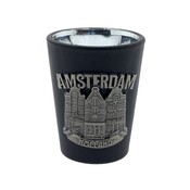 Typisch Hollands Shot glass black Amsterdam metal canal