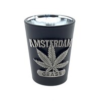 Typisch Hollands Shot glass black Amsterdam metal